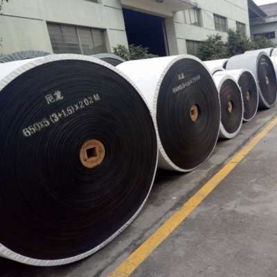 Width 650mm 5ply 3+1.5mm rubber nylon fabric conveyor belt 202M polyester 6 ply EP conveyor belt